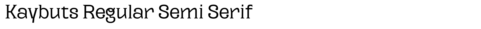 Kaybuts Regular Semi Serif image